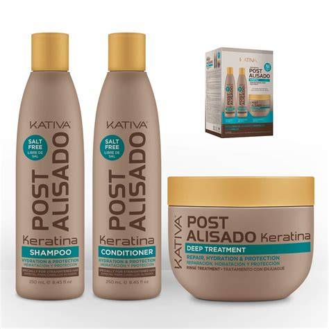 Shampoo Kativa post alisado y acondicionador