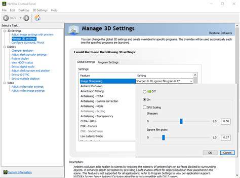 Controlador NVIDIA Image Sharpening DirectX 11