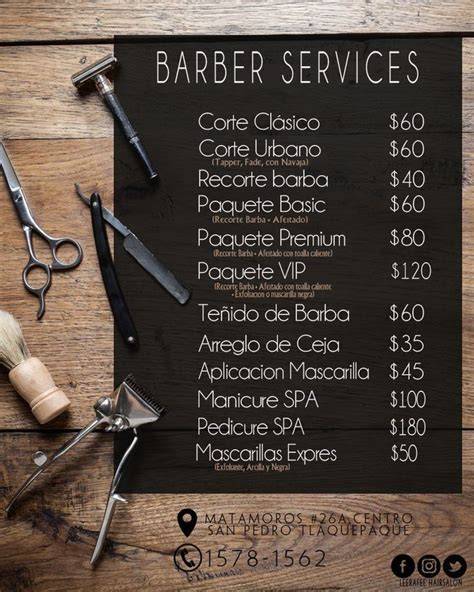 Servicios de peluquería y barbería