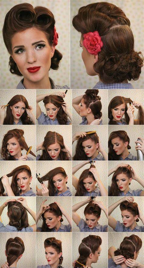 Peinado pin up con Victory Rolls