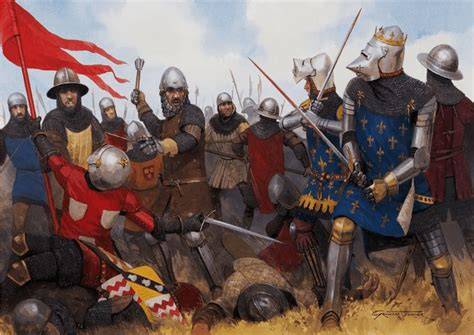 Batalla de Poitiers de 1356 y captura del rey francés