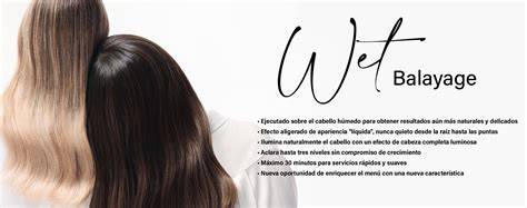 Aplicación de matiz sobre balayage húmedo