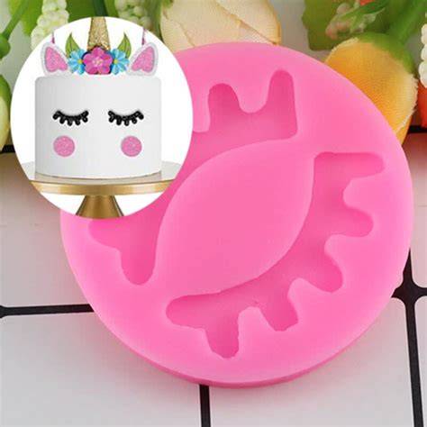 Molde de fondant con pestañas de unicornio