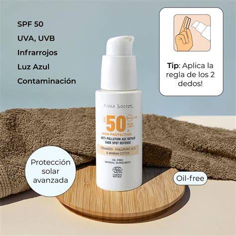 Piel protegida con protector solar SPF 50