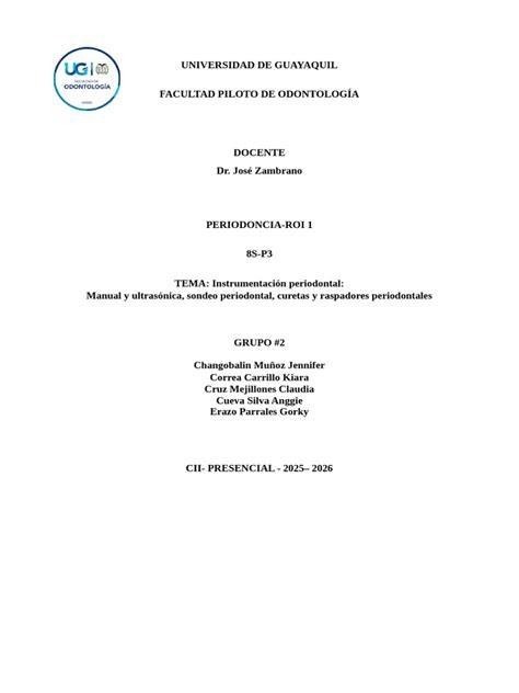 Instrumentación periodontal manual y ultrasónica