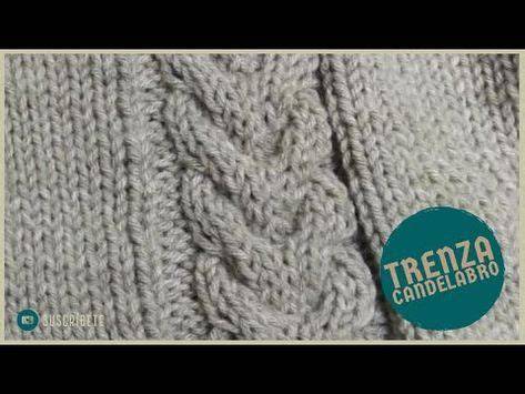 trenza candelabro tejida a dos agujas
