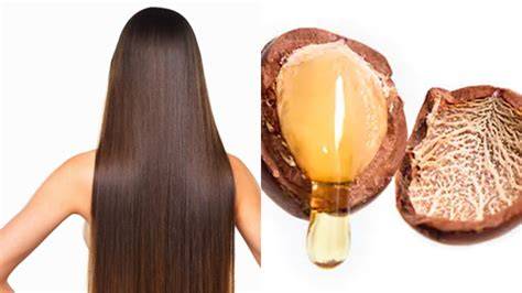 Cabello largo hidratado con aceite de argán