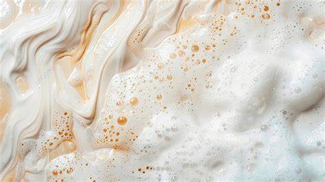 Espuma de shampoo mezclada con agua
