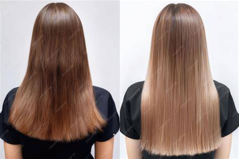 Cabello antes y después del alisado