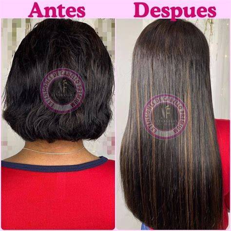 Cabello frágil antes y después