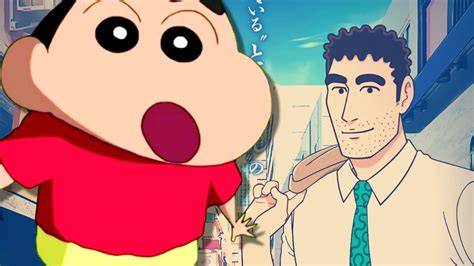 Shin Chan y Hiroshi escena familiar
