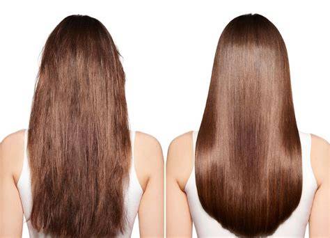 Cabello dañado antes y después cuidado