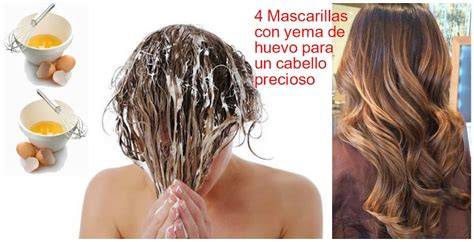 Aplicación de yema de huevo en cabello húmedo