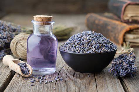 Aplicación de aceite de lavanda en cabello