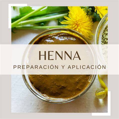 preparación de pasta de henna castaña